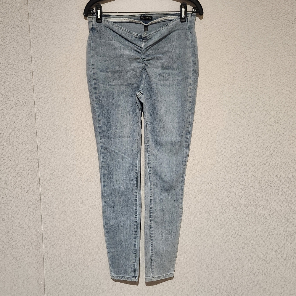 True Religion Ruched Skinny Jeans Womens Size 28